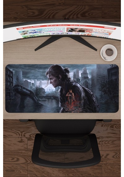 The Last Of Us Kaymaz Dikişli Kauçuk Oyuncu Mousepad V2 - 70x30 Xl Gaming Mouse Pad Fare Altlığı