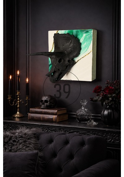 3d Triceratops Kafatası Altın Varaklı Epoksi Duvar Tablosu, El Yapımı Heykelsi Sanat Eseri, 25x25 Cm, Modern & Statement Tasarım 25 x 25 3d Triceratops Kafatası Altın Varaklı Epoksi Duvar Tablosu, El Yapımı Heykelsi Sanat Eseri, 25x25 Cm, Modern & Statement Tasarım 25 x 25