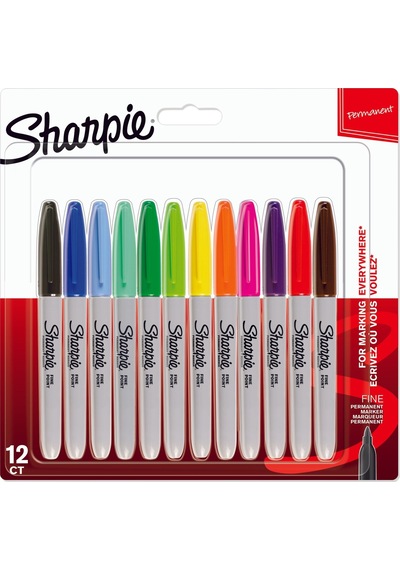 Sharpie Fine Permanent Markör 12'Li Karışık Renk