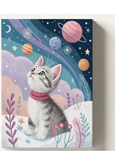 Sayılara Göre Boyama Tuvali, 40x50 Cm Hobi Seti