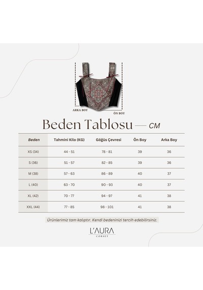 L'aura Corset Viktoryen Desenli Bayan Korse Büstiyer Çok Renkli