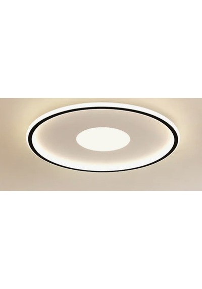 Siyah Ø40 cm Yuvarlak 3000K Sarı Işık Led Tavan Lambası