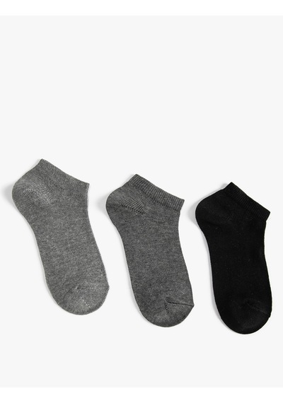 Koton 3'lü Basic Patik Çorap Seti Gri 4wkb80072aa 4WKB80072AA031 Gri