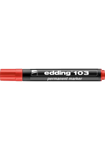 Edding 103 Kalıcı İşaretleyici Marker Kırmızı Kalem 10 Renk