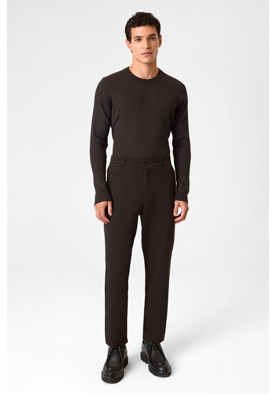 Back And Bond Regular Fit Diagonel Kahve Jogger Pantolon Çok Renkli