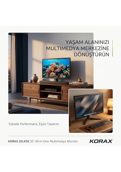 Korax 20lk50 20" Full Hd Wi-fi All-ın-one Akıllı Multimedya Monitör Android
