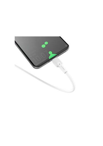 Recci Rtc-n26c Usb-a To Type-c Hızlı Şarj Özellikli Data Ve Şarj Kablosu 1m Beyaz