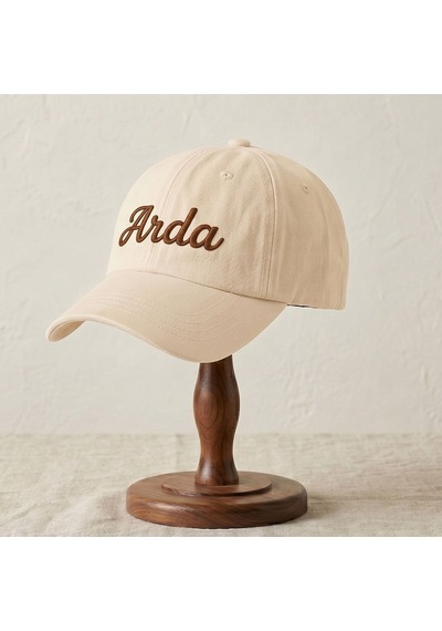 Bk Gift Kişiye Özel İsim Nakışlı Vintage Gri Beyzbol Şapkası Unisex Eskitme Kumaş Metal Tokalı