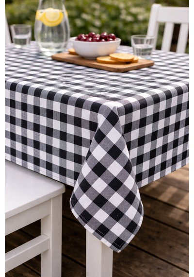 Pamuk Pötikare Masa Örtüsü 160x170 cm – Yıkanabilir, Dayanıklı, Balkon, Bahçe, Mutfak ve Piknik İçin