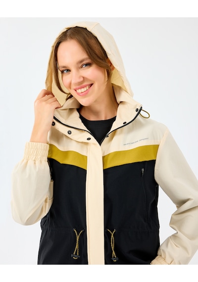 Skechers W Adjustable Waisted Full Zip Micro Jacket Kadın Ecru Mont S2520208-1983 Ekru