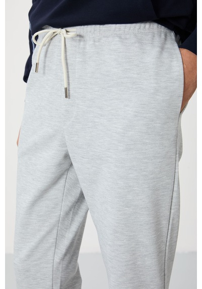 Tommy Life Gri Yüzeyi Dokulu Standart Fit Erkek Eşofman Alt - 82156 Gri