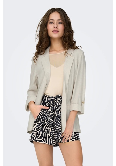 Only Kadın Onlsıesta Rahat Kalıp Keten Blazer Ceket 15322274 Bej Bej