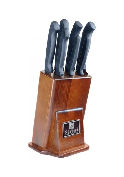Sürbısa 61510 - Sürmene Mutfak Bıçakları Seti - 7 Li Set Sarı