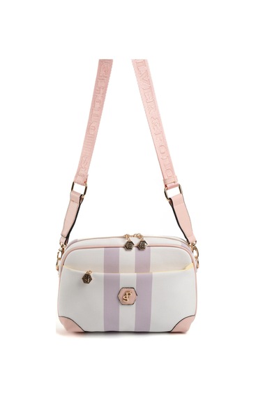 Silver Polo Sp1094 Kadın Çapraz Çanta Ekose Lila-pembe