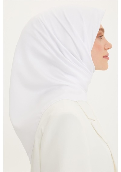 Armine Düz Twill Eşarp - Beyaz 147 - Beyaz 147