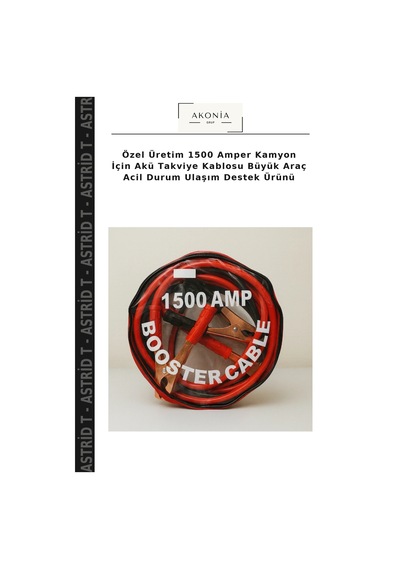 Özel Üretim 1500 Amper Kamyon İçin Akü Takviye Kablosu Büyük Araç Acil Durum Ulaşım Destek Ürünü