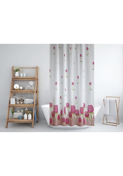 Zethome Jackline Banyo Duş Perdesi 7017 Tek Kanat 1X120X200 Beyaz