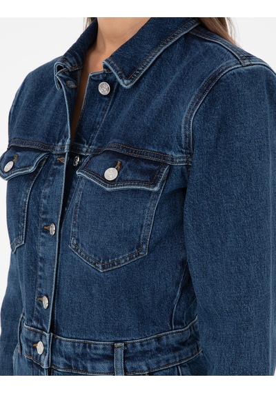 Pierre Cardin Kadın Mavi Tulum Jean 50293814-vr036