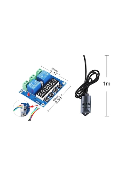 Xh-m452 12v Sıcaklık Nem Kontrollü Dijital Termostat Kuluçka Pet