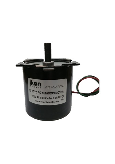 İkon Teknik AC SENKRON MOTOR 70 KTYZ 40 Watt 2.5 RPM 220 Volt