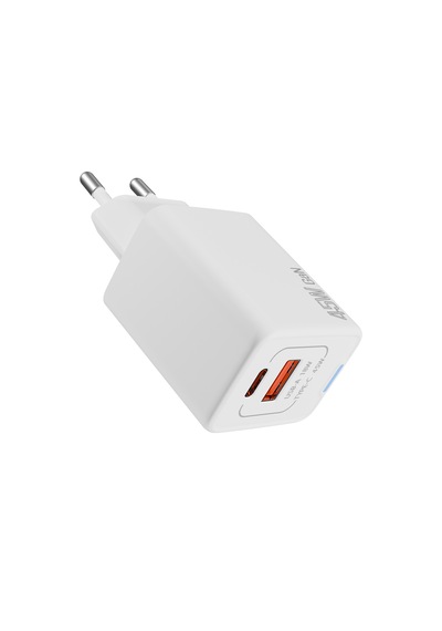 S-link Sl-ecg45 Type Usb-c 45w Pd + 18w Usb Qc 3.0 Gan Beyaz Hızlı Şarj Adaptörü 45w