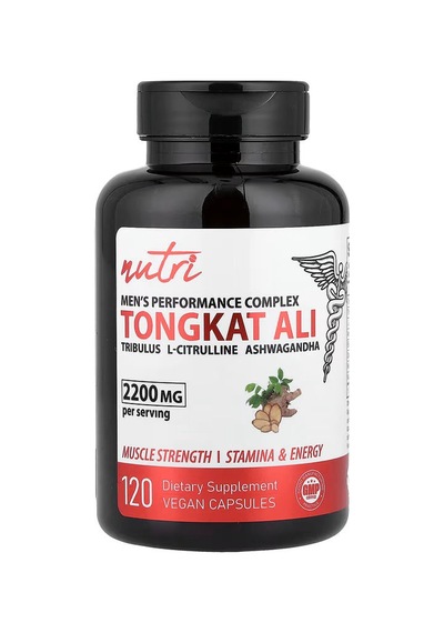 Nutri Men's Nitric Oxide Complex Tongkat Ali Citrulline Tribulus Ashwa/gandha 120 Vegan Capsules Nutri Men's Nitric Oxide Complex Tongkat Ali Citrulline Tribulus Ashwa/gandha 120 Vegan Capsules