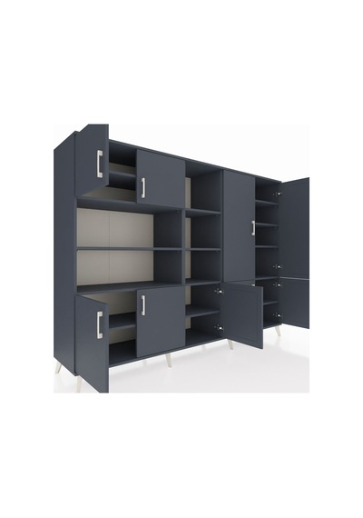Hyperion Dolap 14 Raflı 9 Kapaklı 220x44x163 Antrasit-antrasit Antrasit - Antrasit Hyperion Dolap 14 Raflı 9 Kapaklı 220x44x163 Antrasit-antrasit Antrasit - Antrasit