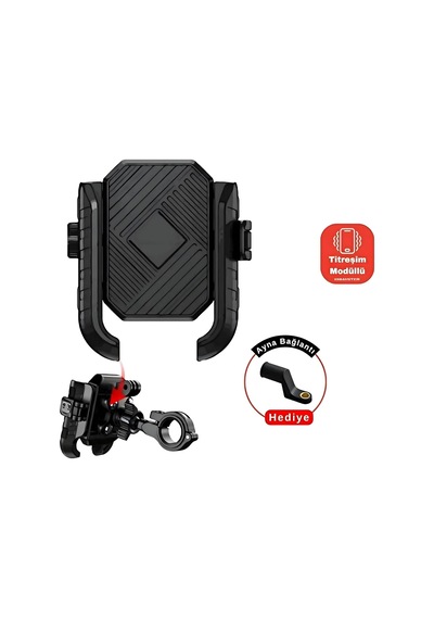 Titreşim Önleyicili Motosiklet Bisiklet Scooter Atv Telefon Tutucu Gidon Ve Ayna Bağlantılı Motor Tutacağı Güçlü Tutuş Mt-34 Diğer