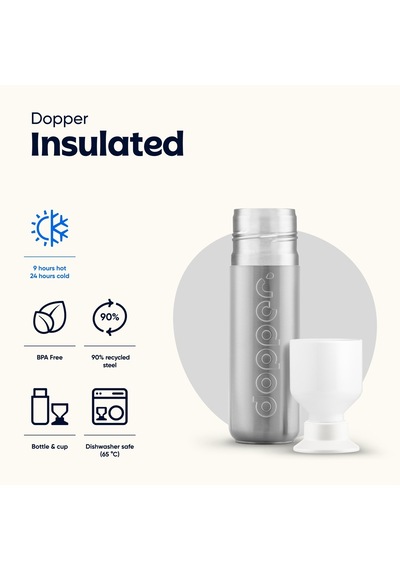 Dopper Insulated Yalıtımlı Termos Şişe 350 Ml - Gümüş Gümüş / Beyaz