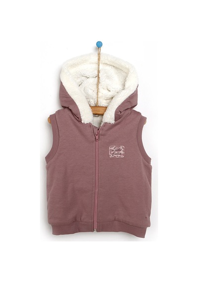 Bebbek Little Cutie Welsoft Detaylı Yelek Leylak