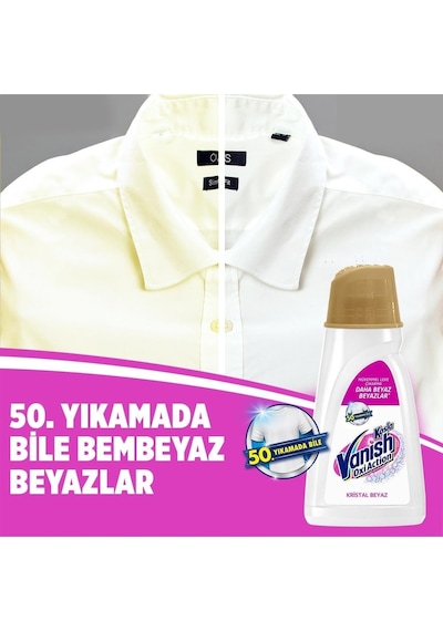 Kosla Vanish Multipower Beyazlar için Sıvı Leke Çıkarıcı & Deterjan 2700 ML