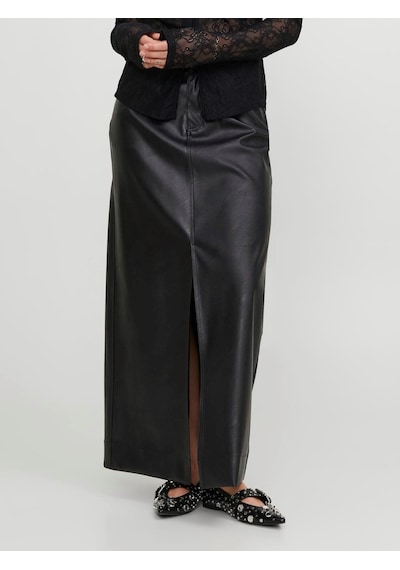 Jack&jones Jjxx Minimalist Maxi Deri Etek Ön Yarığı Detaylı - Günlük & Şık Siyah