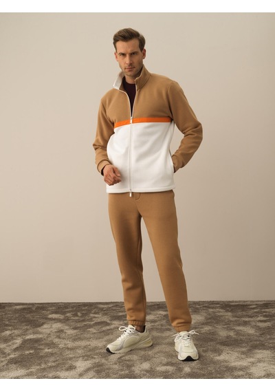 Xint Camel Pamuk Dokulu Regular Fit Sweatmont 350175