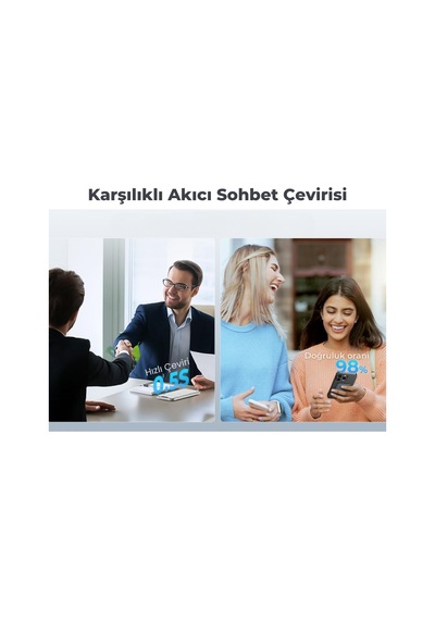 Sesli Ve Görüntülü Aı Çevirmen Cihazı, 150+ Dil Desteği, Magsafe Uyumlu, 6 Çeviri Modu, Taşınabilir
