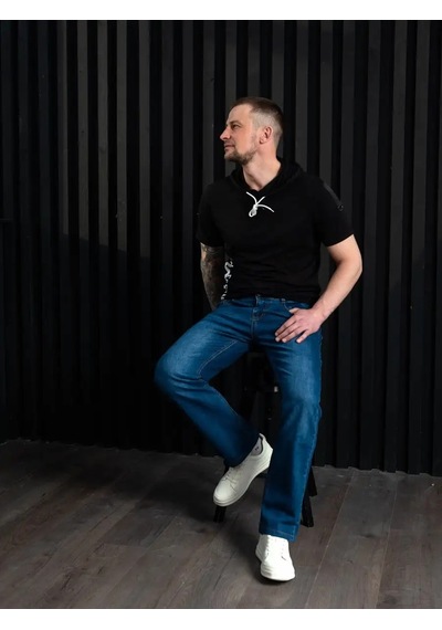 Custom Man Klasik Düz Kesim Kot Pantolonlar 156622402 Mavi
