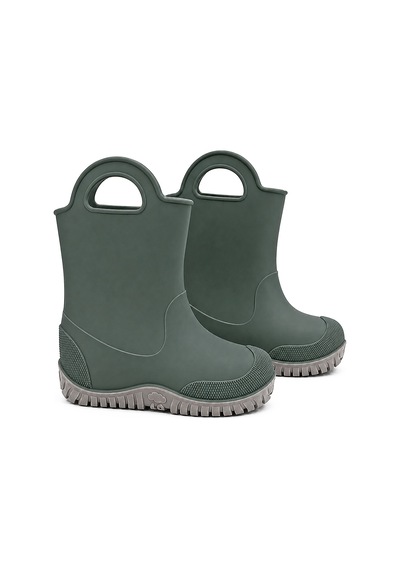 Denokids Erkek Çocuk Haki Renk Su Geçirmez Yağmur Botu (24-33 N)