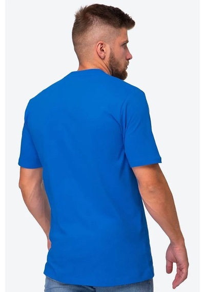 Uyguntarz Unisex Pamuklu Oversize Basic Tshirt Mavi