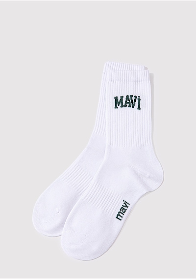Mavi - Beyaz Soket Çorap 0911160-620 Beyaz
