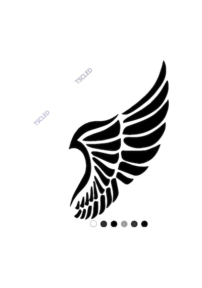 Kartal Tek Kanat Sticker Yapıştırma 17Cm