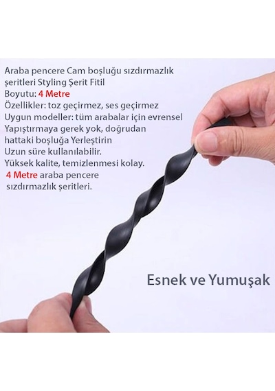 Oto Cam Arasi Ses Soguk Engelleyici Fitil 4 Metre 387485735