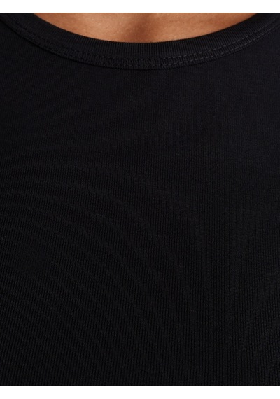 Dilvin Modal Crop Top Siyah