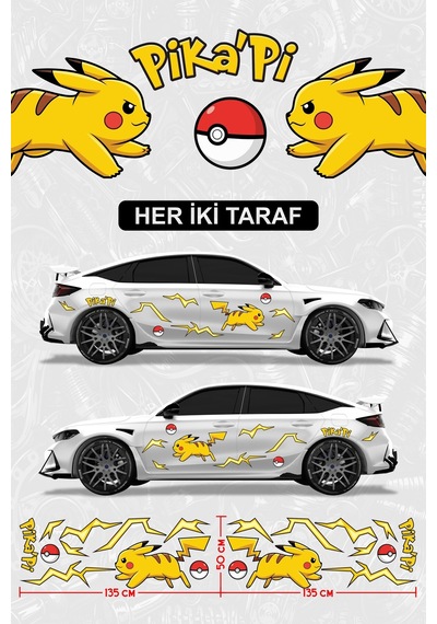 Pıkachu Yan Gövde Kaplama Seti Çift - 851706280