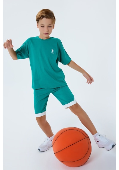 U.s. Polo Assn. Erkek Çocuk Yeşil Bermuda Takım Us2403-c-v2 Yeşil
