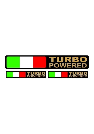 Turbo Powered Logo Damla Stıcker Siyah