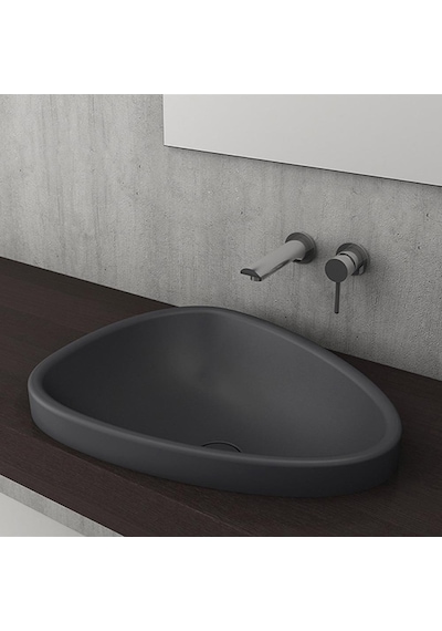 Bocchi Etna Tezgah Üstü Lavabo 58 CM Mat Antrasit 1112-020-0125