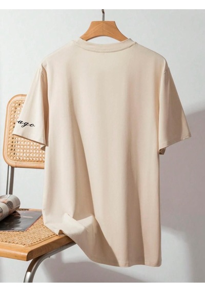 Altamira Erkek Chicago Baskılı Oversize T-shirt 001