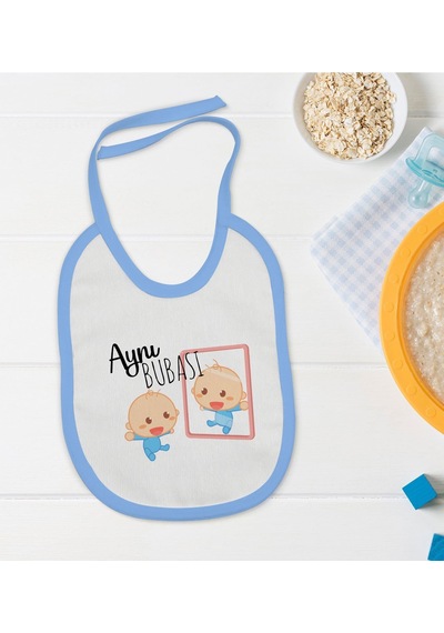 Bk Kids Aynı Bubası Tasarımlı Mavi Bebek Mama Önlüğü Mavi