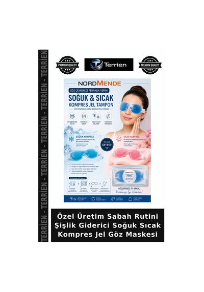 Özel Üretim Sabah Rutini Şişlik Giderici Soğuk Sıcak Kompres Jel Göz Maskesi