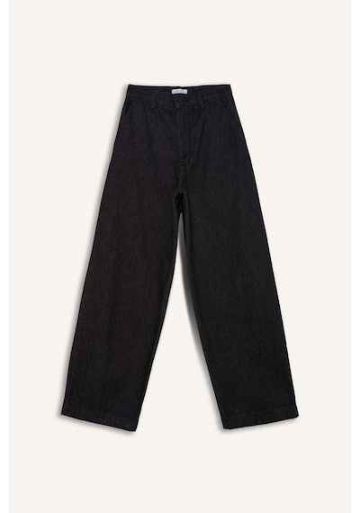 DeFacto Baggy Fit Yüksek Bel Uzun Jean Pantolon E2966AX25SPNM34