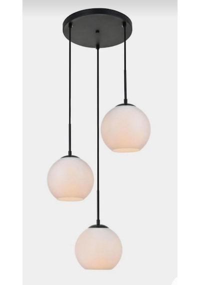 Mylights  Üçlü Modern Spor Opal Camli Sarkit Avize 16173912